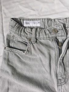 Grey Wide Leg Jeans