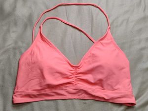 Peach Bra with Criss-Cross Straps