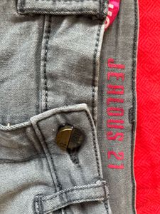 Jealous 21 Cropped Grey Denim Jeans