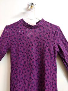 🔥BUY1GET1🔥 solid purple designed women's top