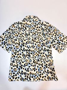 Leopard Print Button-Up Shirt