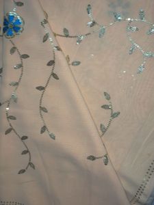 Peach Embellished Saree