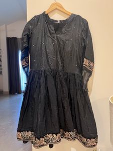 Elegant Black Kurta Set with Embellishments
