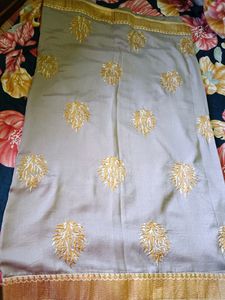 New Beautiful Saree With Stone Work 🤍🤍