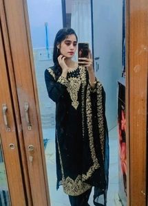 Elegant Black Embroidered Kurta Set