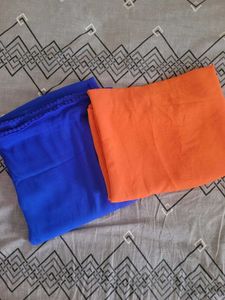 Vibrant Dupatta Set - Blue & Orange