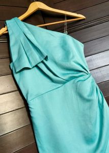 Vero Moda Elegant One-Shoulder Teal Dress