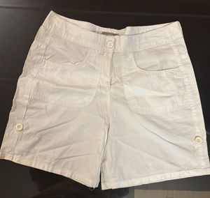 Women's White Casual Shorts