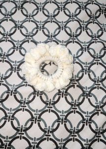 Cream Fuzzy Hair Scrunchie Set