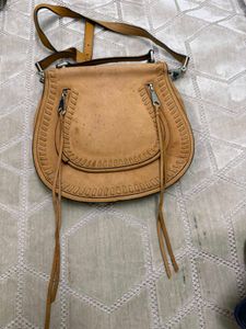 Tan Leather Crossbody Bag