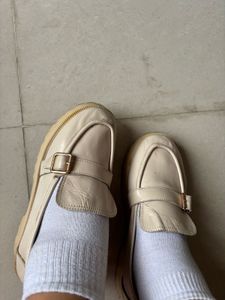 Cream Loafers