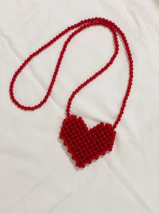 Mini Heart Beaded Bag