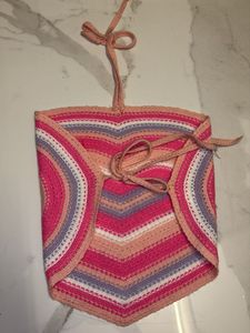 Crochet Heart Crop Top