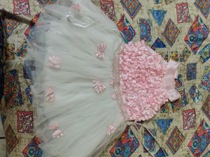 Adorable Pink &amp; White Tulle Dress