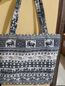 Boho Elephant Print Tote Bag