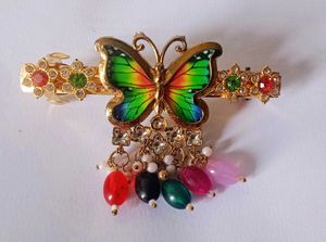 Butterfly Beaded Hair Clip