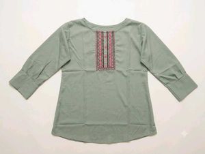 Light Green Embroidered Kurta