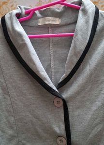 Grey Blazer with Black Trim