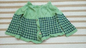 🧶 Kids Woolen Sweaters – Pink &amp; Green (0–2 Years)