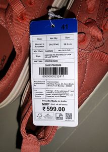 Women's Shoe 41/26.5 Cm