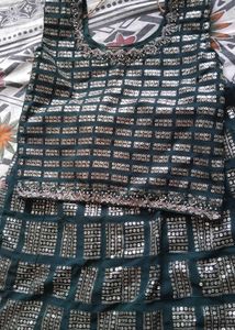 New Sparkling Teal Kurta Set with Dupatta