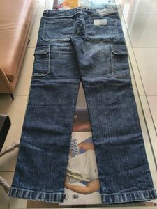 Men's Blue Cargo Jeans