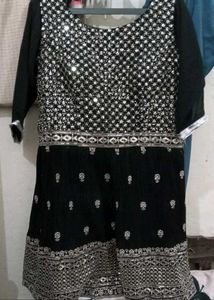 DIWALI OFFER heavy stone worked frock sharar