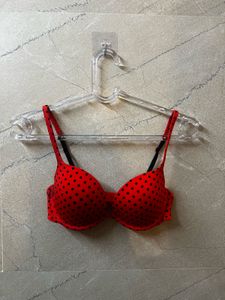 La Senza Orange Polka Dot Padded Underwire Bra
