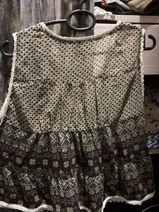 Boho Sleeveless Lace Trim Top