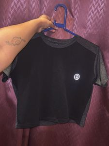 Black Activewear Crop Top
