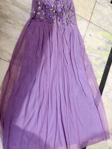 Purple Embellished Gown