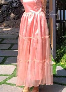 Blush Pink Tiered Tulle Dress