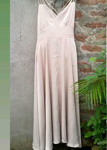Elegant Beige Midi Dress