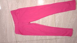 Vibrant Pink Cotton Leggings