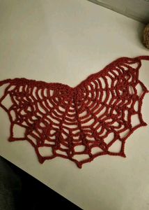 Unique Crochet Spiderweb Scarf Accessory