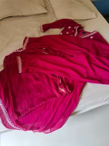 Vibrant Pink Kurta Set with Dupatta