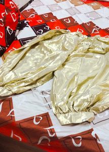 Shiny Golden afghani salwar