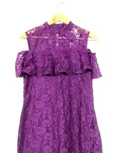 Eavan Purple Lace Floral Printed Dress (Women)