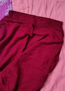 Pink Kurta Set with Maroon Pants