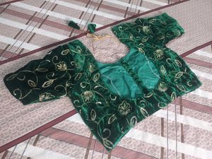 Green Embroidered Blouse