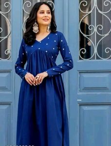 Stylish Navy Blue Polka Dot Dress