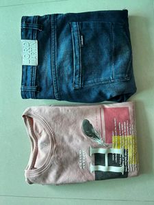 Combo Of Men's Denim Jeans And T-shirt