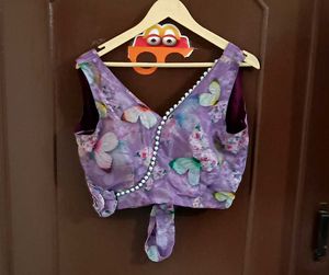 Lavendar Designer Organza Festive Lehanga
