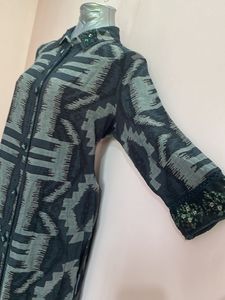 Elegant Black Printed 3 Pcs Set