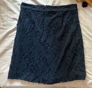 Navy Blue Lace Skirt