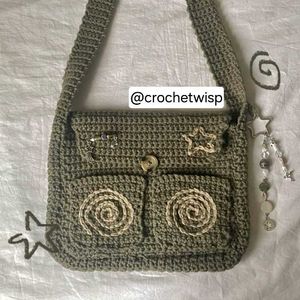 Crochet Messenger Bag