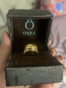 chanel embossed gold ring
