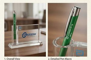 Branded Pen with Glass Holder
