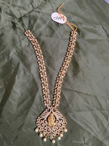 Exquisite Temple Necklace with Lakshmi Pendant