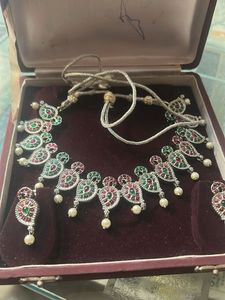 silver lookalike kundan Set
